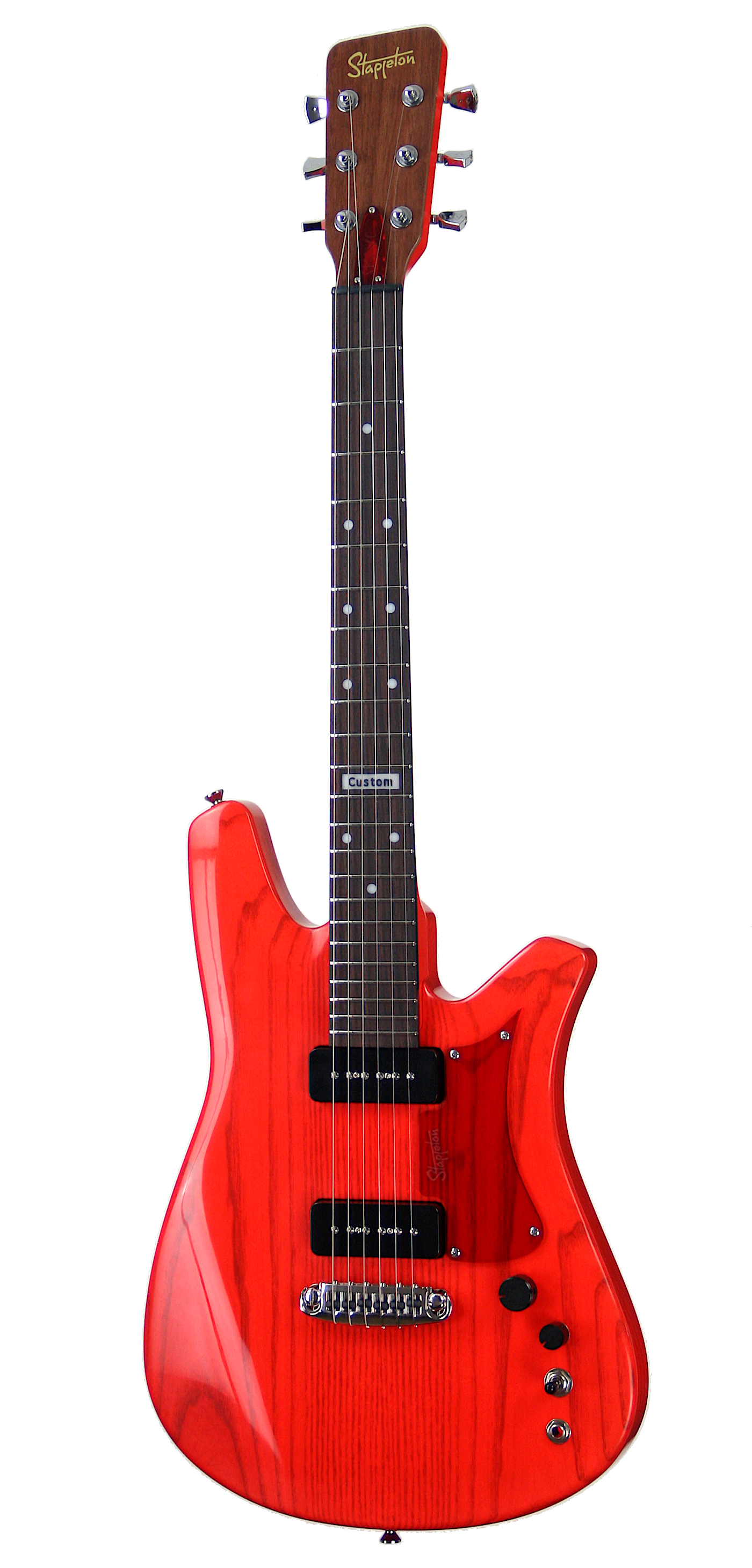 SKYE™ Transparent Red. White Ash body, Maple neck, Indian rosewood fingerboard.