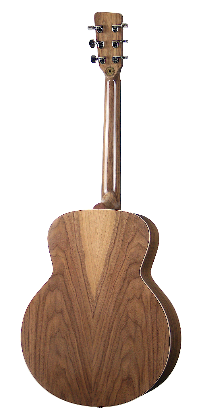 GRATA™ Mini Jumbo, solid wood acoustic guitar. Red cedar soundboard, black walnut body and neck.