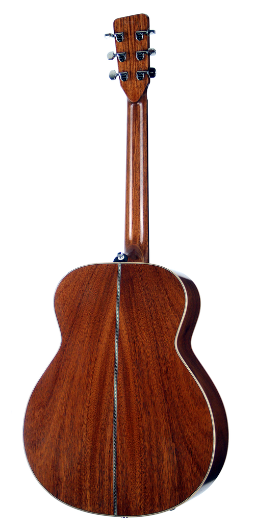 Custom build LEONA™ Jumbo Lefty, solid wood acoustic guitar. Red cedar soundboard, rosewood neck, African mahogany body.