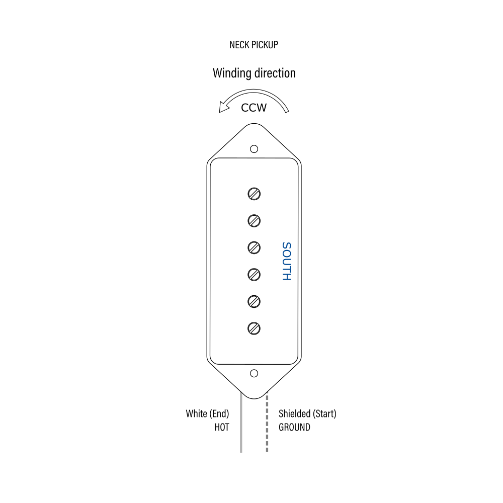 High output P90 Dogear neck pickup