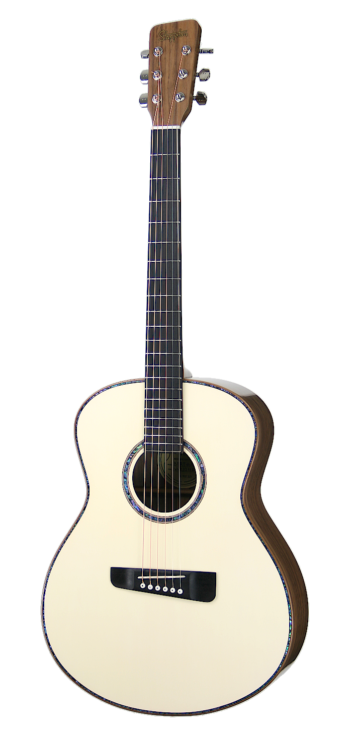 BERTHA™ Orchestra, solid wood acoustic guitar. Alaskan yellow cedar soundboard, black walnut body and neck.