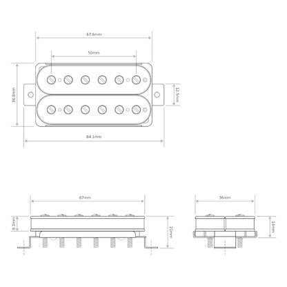 High output humbucker pickup set