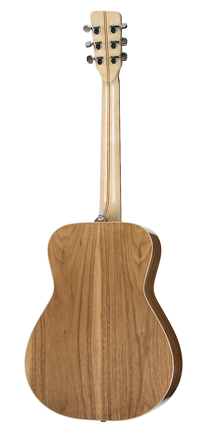 TAISA™ Small size body, solid wood acoustic guitar. Red cedar soundboard, black walnut body, maple neck.